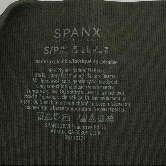 SPANX Look at Me Now Seamless Leggings Camo Green High Waisted Stretch Size S - Picture 9 of 10